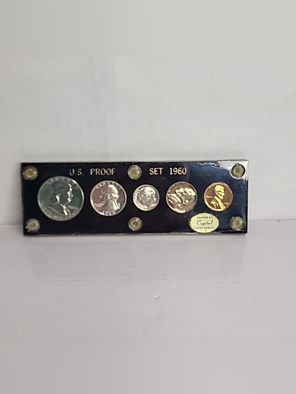 1960 United States Proof Set housed in a SEALED Capital Acrylic  Coin Holder.